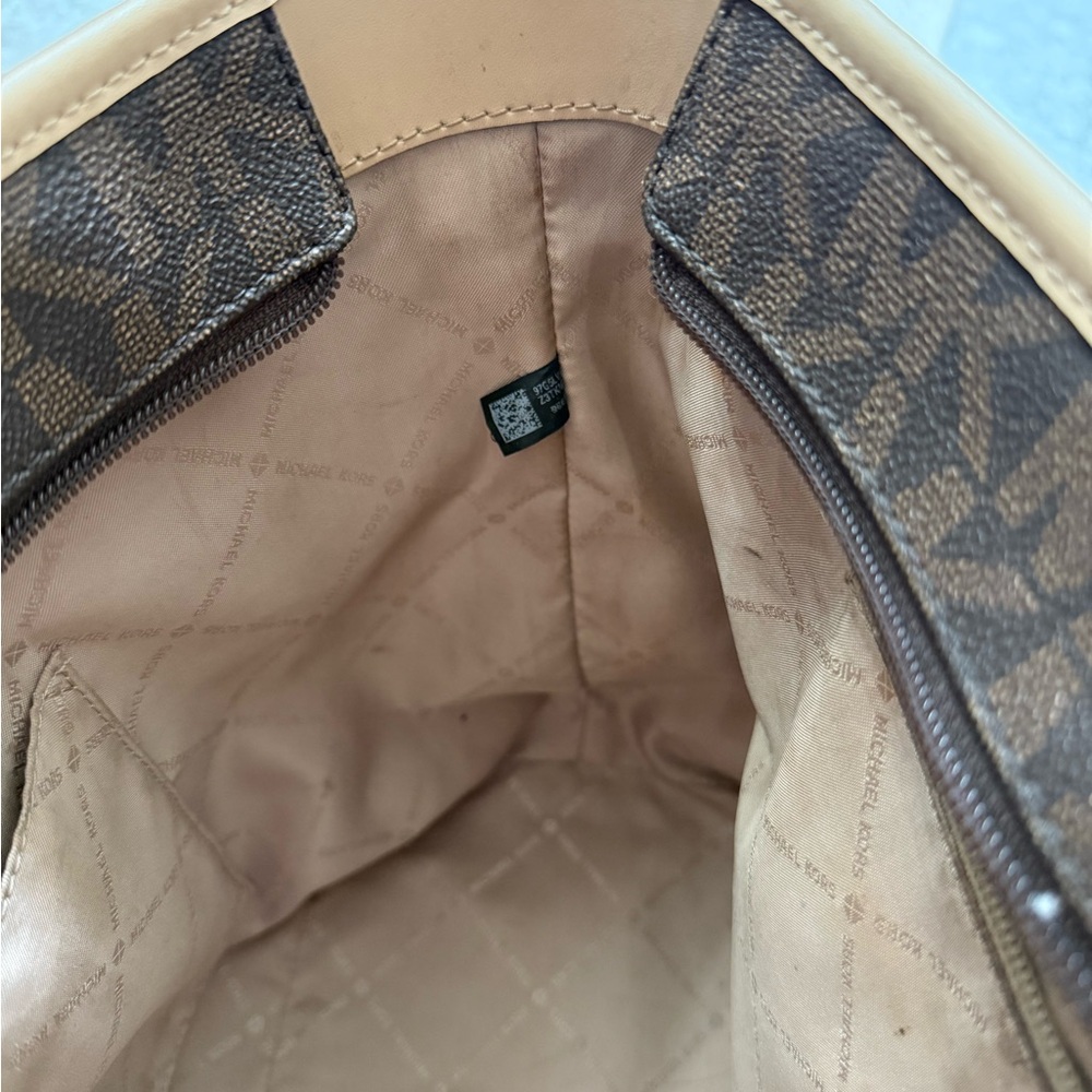Michael Kors Brown Tote with Gold Accents - Picture 11 of 11